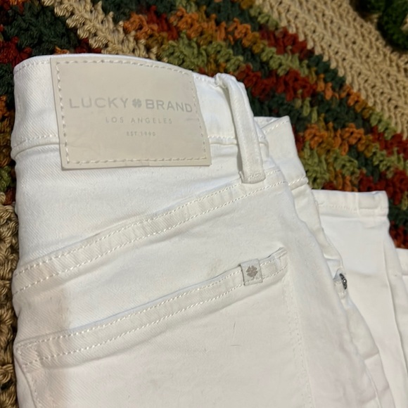 Lucky brand Mid Rise Ava Skinny Jean NWT size 0/25 Ankle white color - Picture 6 of 10
